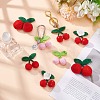 10Pcs 4 Styles Polyester Crochet Cherry DIY-WR0004-91-4