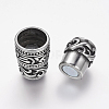 304 Stainless Steel Magnetic Clasps with Glue-in Ends STAS-E136-33-3