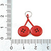 Button 304 Stainless Steel Enamel Pendants SA-CBAE390-01G-3