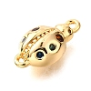 Brass Micro Pave Colorful Cubic Zirconia Links KK-D356-18G-2