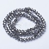 Electroplate Glass Beads Strands EGLA-A034-J6mm-Y01-4