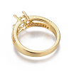 Eco-Friendly Brass Finger Ring Components MAK-F030-10G-NR-3