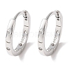 925 Sterling Silver Micro Pave Clear Cubic Zirconia Hoop Earrings EJEW-K317-04P-4