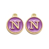Golden Plated Alloy Enamel Charms ENAM-Q437-12N-1