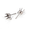 Non-Tarnish 304 Stainless Steel Post Stud Earring Settings STAS-I150-05C-P-3