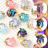 14Pcs 7 Colors UV Plating Opaque Acrylic Beads MACR-SC0002-53-3