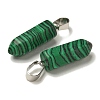 Synthetic Malachite Pendants G-Z067-07P-02-3