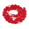 Frosted Transparent Glass Beads Strands LS-GLAA-T032-T10mm-MBB09-2