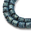 Electroplated Natural Lava Rock Beads Strands G-Z032-J04-12E-3