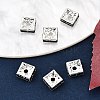 Brass Rhinestone Spacer Beads RSB072-04S-3