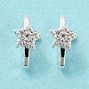Rack Plating Brass Micro Pave Clear Cubic Zirconia Connector Charms KK-F864-04S-2