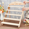 5-Tier 3-Row Wood Earring Display Card Racks ODIS-WH0329-35-3