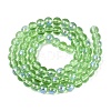 Transparent Electroplate Glass Beads Strands EGLA-Q132-6MM-01A-20-2