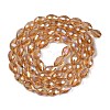 Transparent Electroplate Glass Beads Strands EGLA-N013-T6mm-B21-2