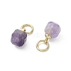 Natural Amethyst Pendants PALLOY-JF05300-02-3