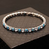 Brass & Clear Cubic Zirconia & Resin Evil Eye Tennis Bracelets for Women FS-WG6CA97-12-1