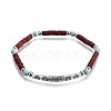 Natural & Synthetic Turquoise Stretch Bracelets BJEW-JB04126-1