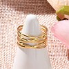 304 Stainless Steel Multilayer Open Cuff Rings RJEW-Z077-01G-04-2