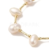 Natural Pearl & Glass & Brass Beaded Bracelet BJEW-C051-09G-2