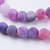 Natural Weathered Agate Beads Strands G-G589-6mm-06-3
