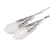Natural Quartz Crystal Pointed Dowsing Pendulum Big Pendants G-H285-06P-A25-2