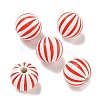 Printed Wood European Beads WOOD-G022-14C-1