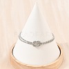 Brass Box Chain Knot 2-Strand Bracelets for Women KK-CBA68DA-17B-P-1