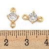 Rack Plating Brass Pave Clear Cubic Zirconia Links KKB-L215-047A-LG-3