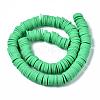 Flat Round Handmade Polymer Clay Beads CLAY-R067-12mm-06-3