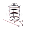 Iron 4 Tiers Rotating Jewelry Organizer Earring Holder Stand NDIS-K002-03R-4