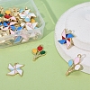 40Pcs 4 Style Alloy Enamel Pendants ENAM-LS0001-22LG-5