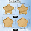 2Pcs 2 Styles Bamboo Saucer for Succulent Planter Pots AJEW-GF0011-43-2