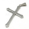 Fashionable Retro 304 Stainless Steel Cross Pendants STAS-L017-86-2