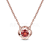 SHEGRACE Flower Glamourous Real Rose Gold Plated 925 Sterling Silver Pendant Necklaces JN450A-1