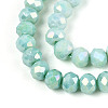 Anti-Tarnish Electroplate Rondelle Glass Beads Strands EGLA-T021-4mm-17-07-3