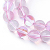 Synthetic Moonstone Beads Strands G-R375-6mm-B12-1