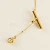 201 Stainless Steel T Bar Charm Anklets for Women FS-WG8F6B6-01-3