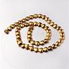 Electroplate Non-magnetic Synthetic Hematite Bead Strands G-F300-22B-03-2