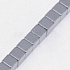 Electroplate Non-magnetic Synthetic Hematite Beads Strands G-J170A-3x3mm-M-4
