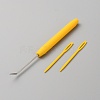 Plastic & Iron Bent Tip Crochet Needle TOOL-WH0159-06A-2