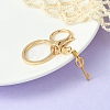 304 Stainless Steel Initial Letter Key Charm Keychains KEYC-YW00004-20-1