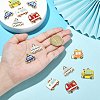 30Pcs 6 Styles Alloy Enamel Pendants ENAM-CJ0004-51-4