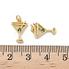 Brass Pave Cubic Zirconia Pendants X-KK-P325-17B-G-3