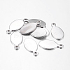 201 Stainless Steel Stamping Blank Tag Pendants X-STAS-Q109-1