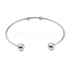 Tarnish Resistant Fashion 304 Stainless Steel Cuff Bangles Torque Bangles BJEW-H473-01P-4
