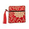 Chinese Brocade Tassel Zipper Jewelry Bag Gift Pouch ABAG-F005-12-1