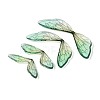 3Pcs Transparent Epoxy Resin Butterfly Wings Cabochons X-RESI-N045-10-2