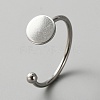 10Pcs 304 Stainless Steel Open Cuff Rings Findings DIY-WH0410-55P-4