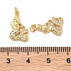 Brass Micro Pave Cubic Zirconia Charms KK-A291-12G-G-3