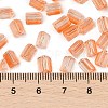 Transparent Spray Painted Glass Seed Beads SEED-L011-10A-08-4